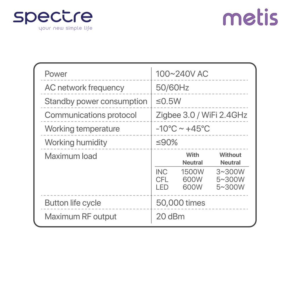 کلید هوشمند اسپکتر مدل Wifi Smart Switch