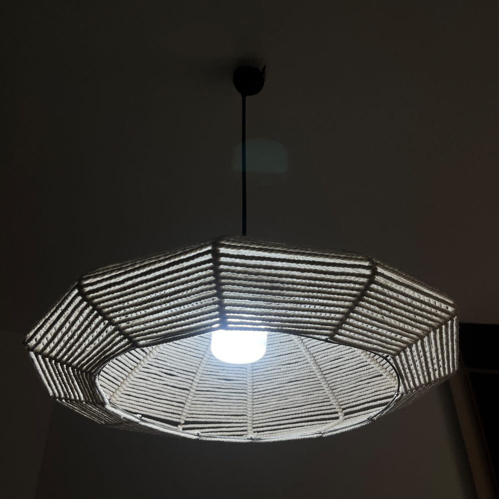 لوستر بافتنی مدل مکرومه کد 6022