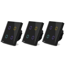 کلید لمسی هوشمند چهار پل مٌروا مدل JS مجموعه سه عددی