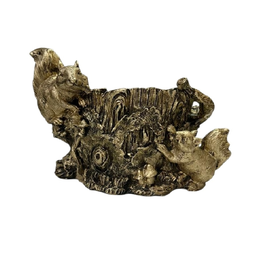 گلدان  پلی استر طرح تنه درخت و سنجاب