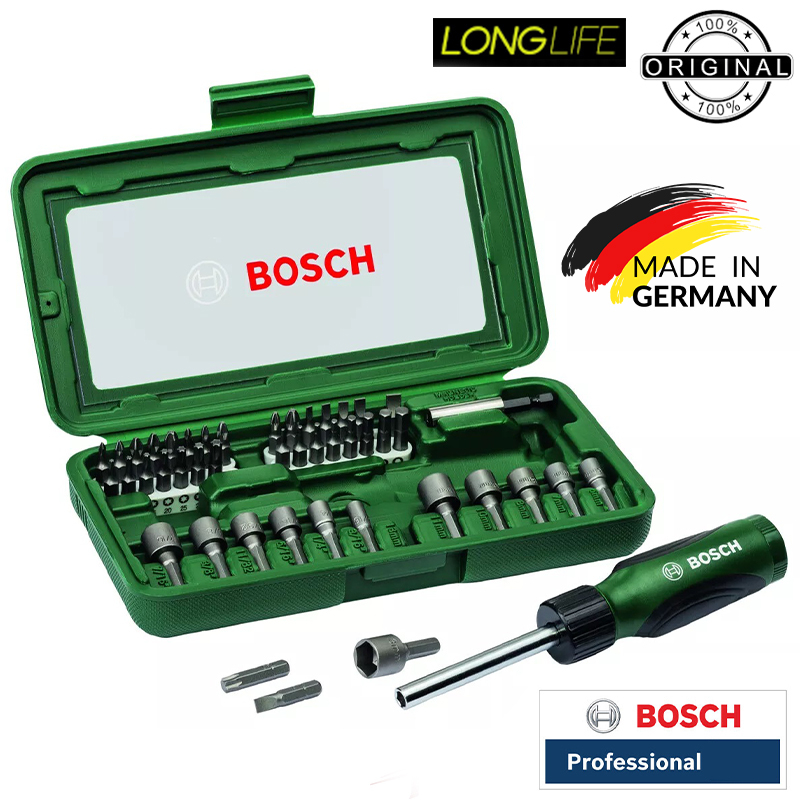 سری پیچ گوشتی و بکس سردریلی بوش مدل BO-46PCS مجموعه 46 عددی