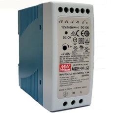 منبع تغذیه ریلی تک فاز مدل EDR-60-12-MEAN-WELLظرفیت 12 ولت 5 آمپر