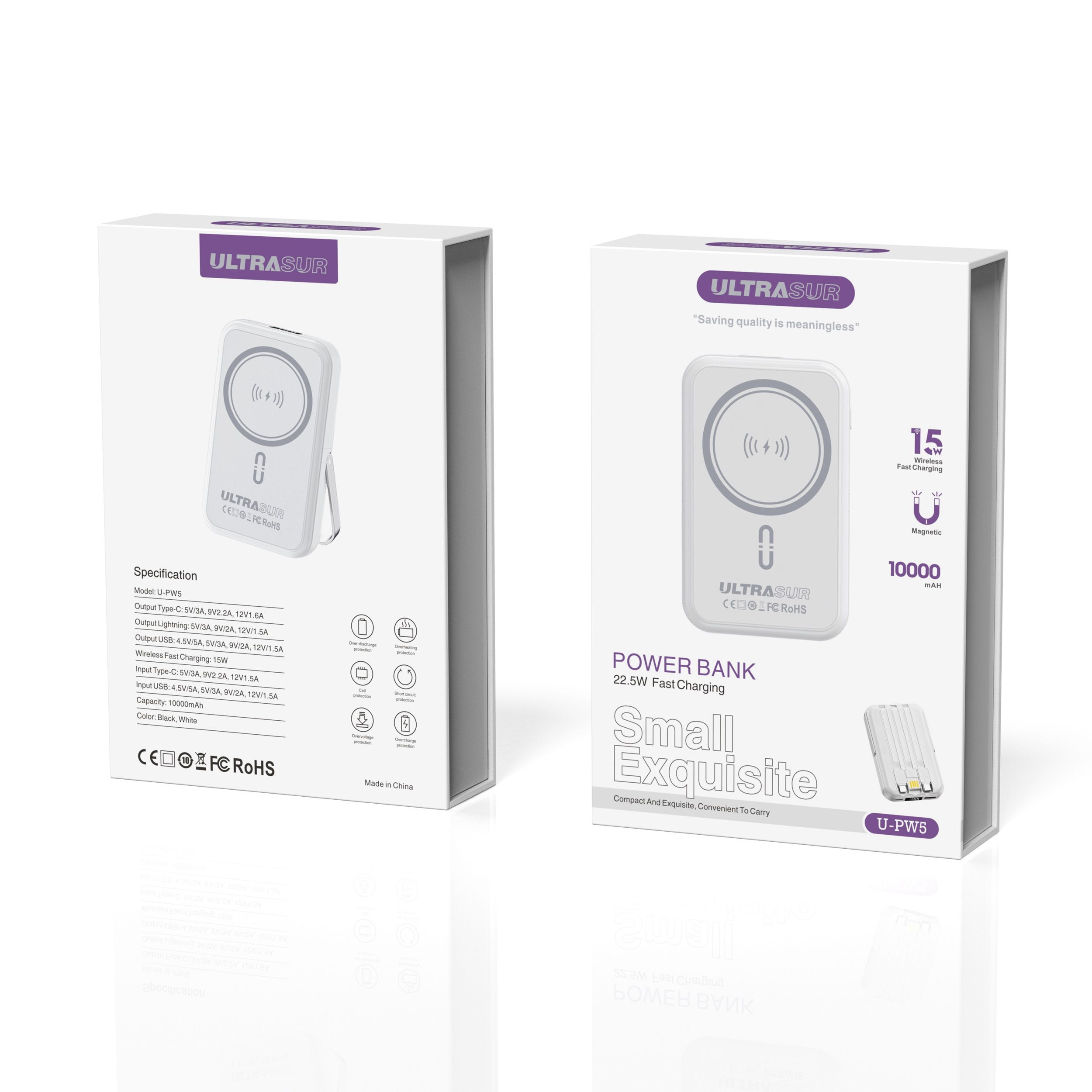 پاوربانک اولتراسور مدل U-PW5 ظرفیت 10000 میلی آمپر ساعت