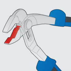 انبر کلاغی یونیور مدل 447/1HPP سایز 10 اینچ