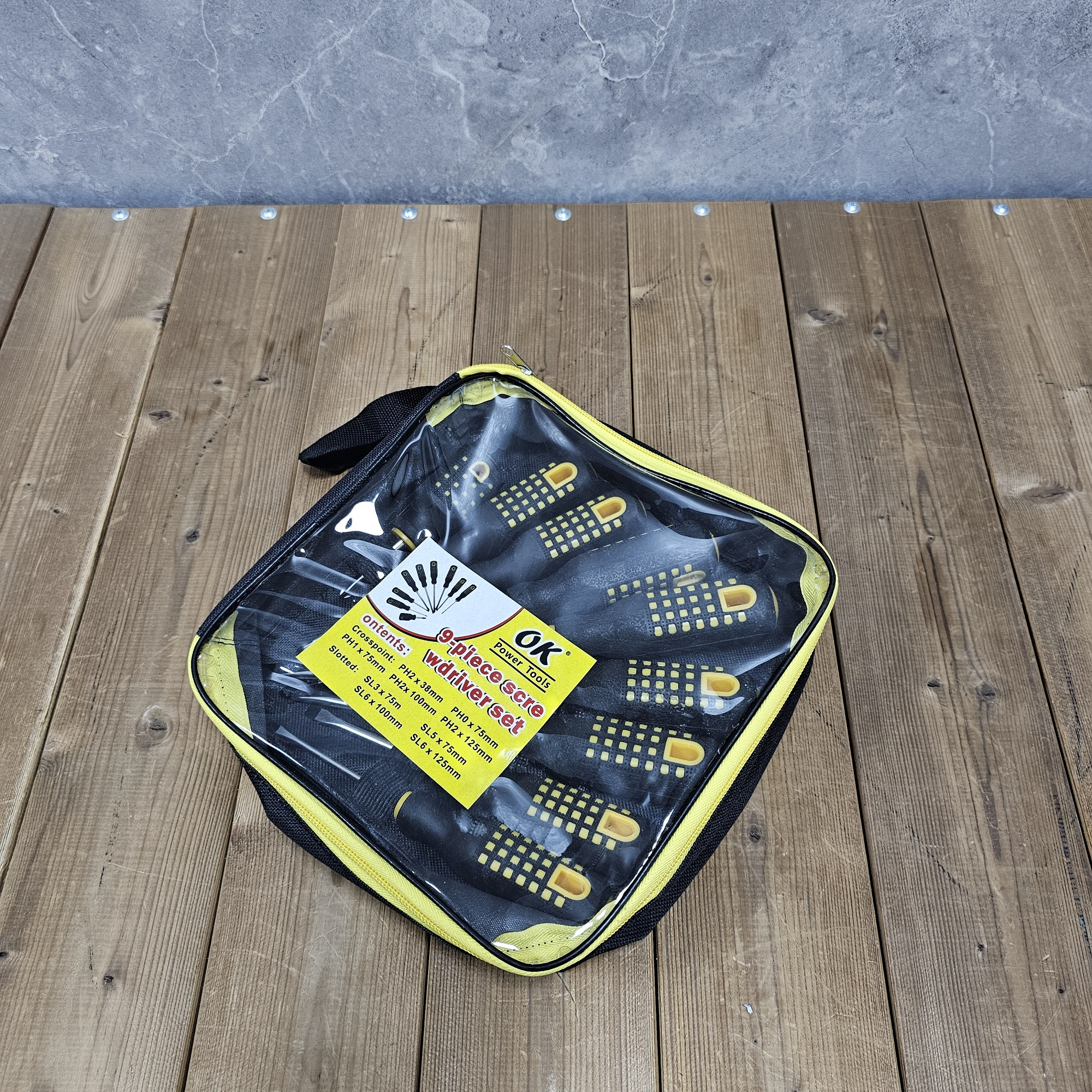 پیچ گوشتی دوسو چهارسو اوکی کد 1245بسته 9 عددی