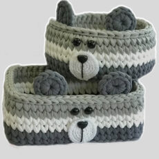 سبد قلاب بافی تریکو کد ۶۷ مجموعه ۲ عددی