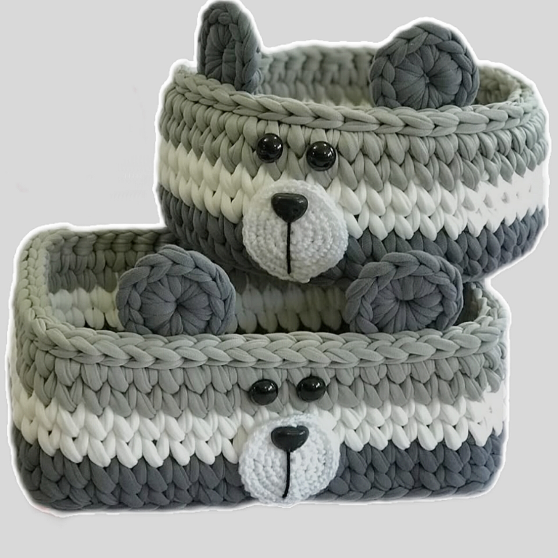 سبد قلاب بافی تریکو کد ۶۷ مجموعه ۲ عددی