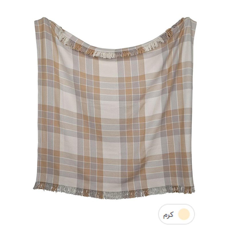 شال مبل برق لامع طرح ماهور سایز 140*130 سانتی متر