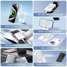 پاوربانک مگ سیف 20 وات ونشن مدل FHSB0 ظرفیت 5000 میلی آمپر ساعت