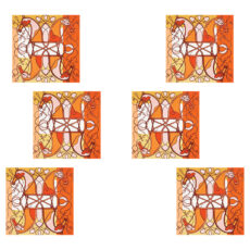 رومیزی مدل مخمل کد M00178 بسته 6 عددی