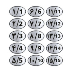 تابلو راهنما طرح پلاک اعداد مدل GNS1015 مجموعه 15 عددی