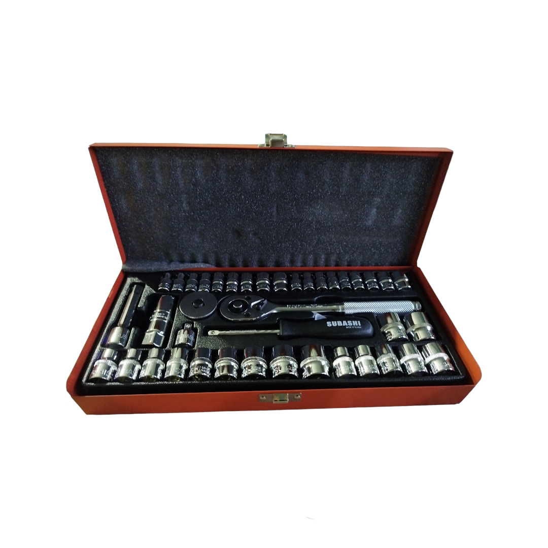 آچار بکس  جغجغه ای سوباشی مدل 10-47-SUB 40 مجموعه 40 عددی