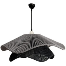 لوستر بافتنی مدل دفرمه مکرومه دو طبقه کد 6027