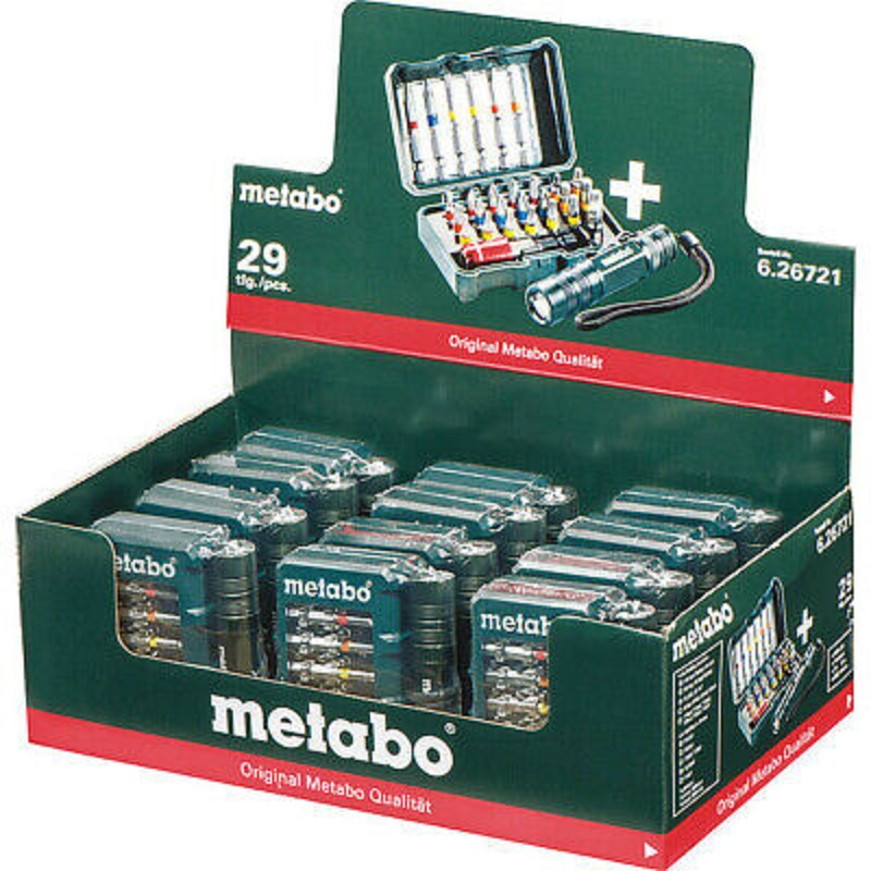 سری پیچ گوشتی شارژی متابو مدل 626721 بسته 29 عددی