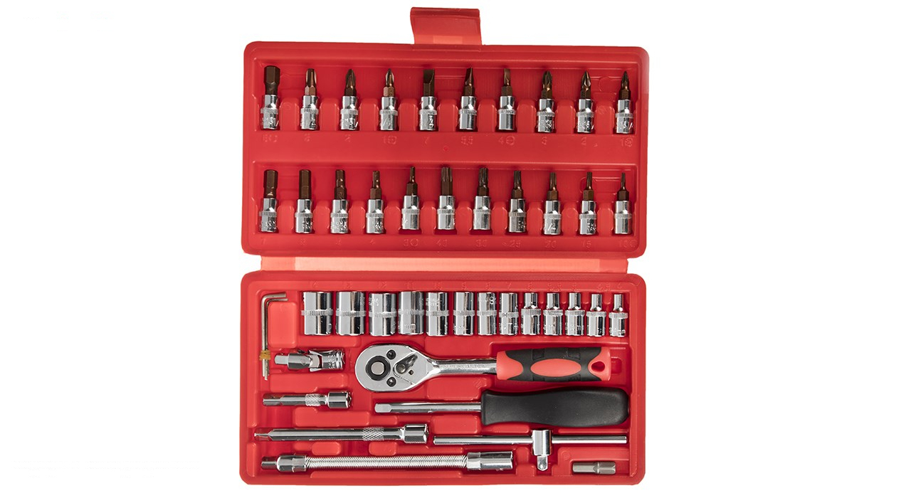 مجموعه 46 عددی آچار و سری بکس و پیچ گوشتی ساتاگود مدل G-10027