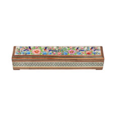 قلمدان خاتم کاری مدل نقاشی گل و مرغ