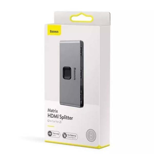 سوئیچ 1 به 2 HDMI باسئوس مدل CAHUB-BC0G