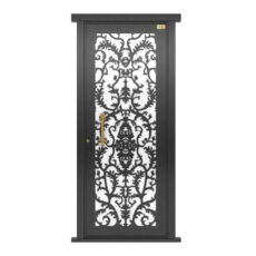 در ورودی بزرگمهر مدل فلزی لیزری طرح آبنوس BL-10112