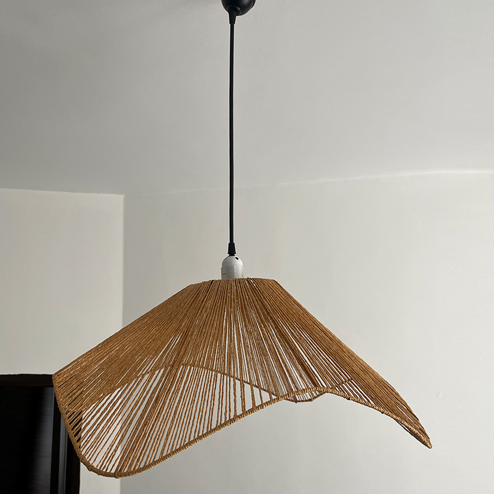 لوستر بافتنی مدل رافیا دفرمه کد 6015