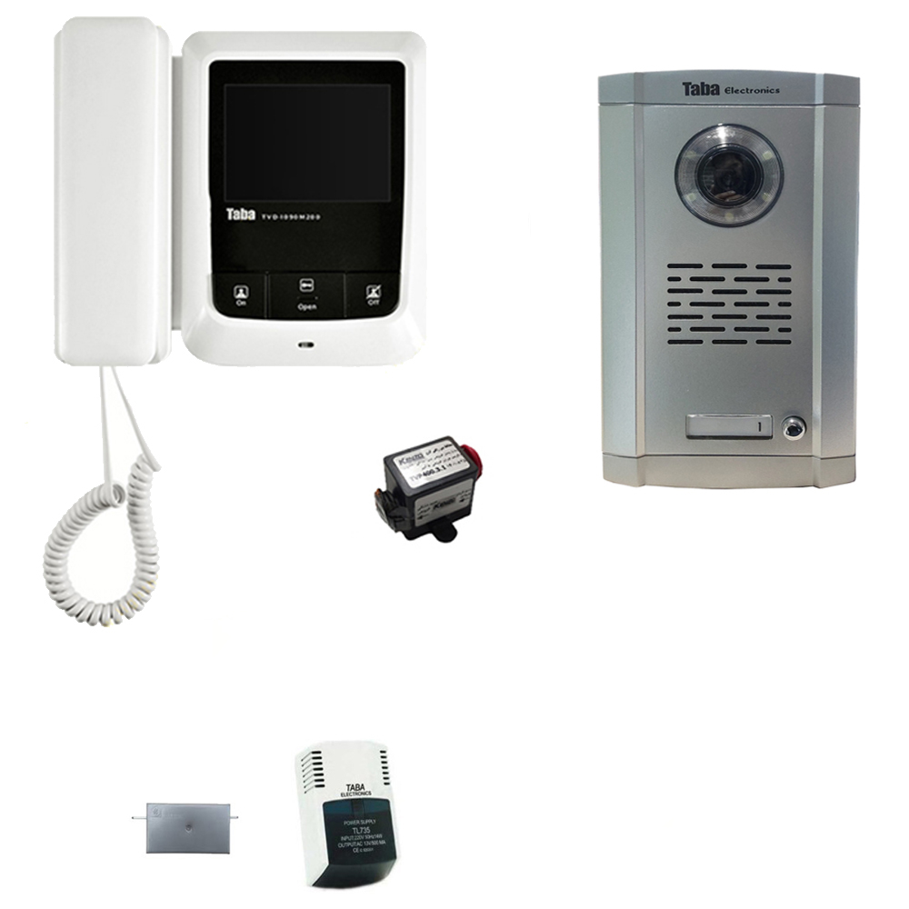 مجموعه دربازکن تصویری تابا مدل 1090-1860 به همراه محافظ ولتاژ مانیتور