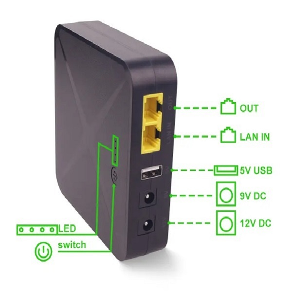 یو پی اس WGP مدل POE 24 ولت ظرفیت 8000 میلی آمپر