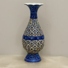 گلدان مس اسماعیلی مدل خمره ای نقش برجسته کد  841159-7