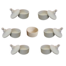 مجموعه ظروف هفت سین 7 پارچه مدل شیاردار دردار