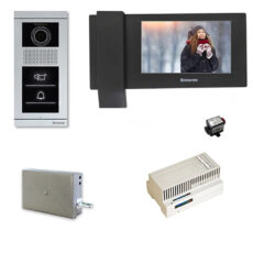 مجموعه دربازکن تصویری سیماران مدل 73M-VFBT1 یک طبقه کارتی به همراه محافظ ولتاژ مانیتور