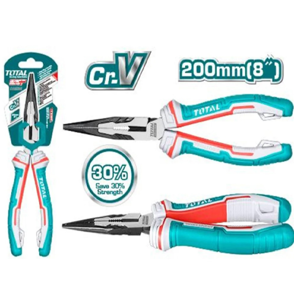 انبر دم باریک صنعتی حرفه ایی توتال مدل THT220806S سایز 8 اینچ