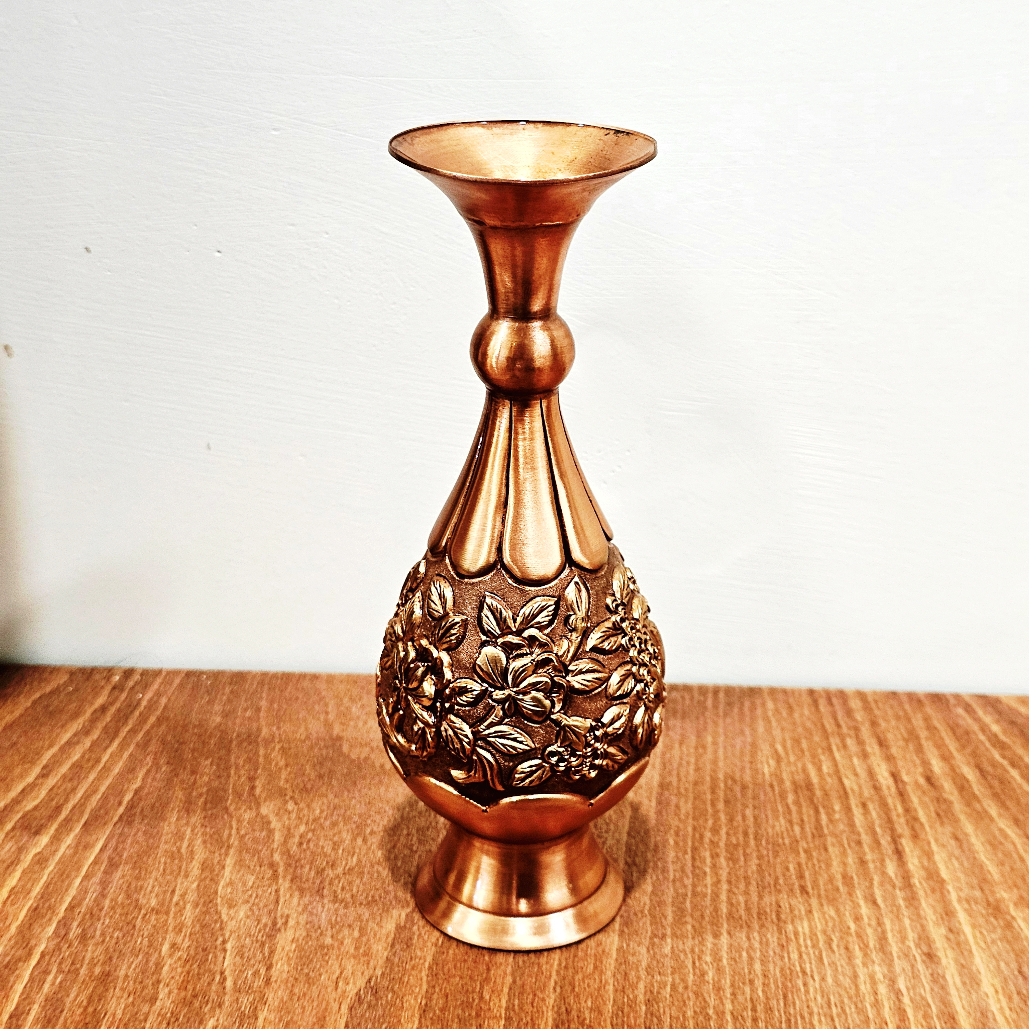 گلدان مس مدل قلمکاری شده طرح گل مدل Gh