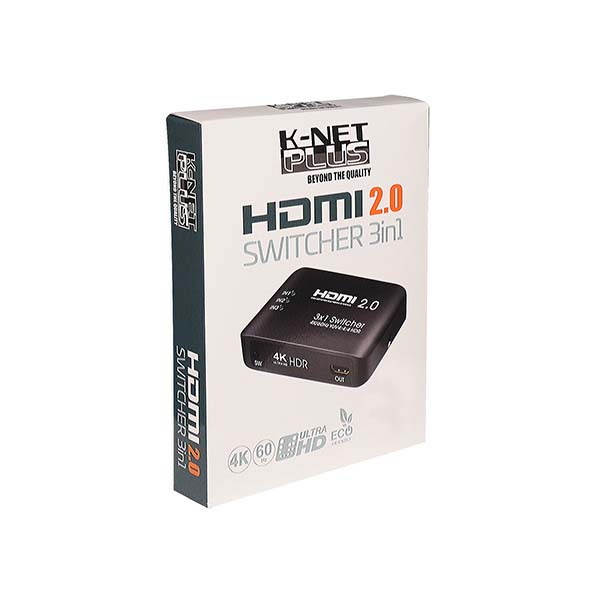 سوئیچ HDMI سه پورت کی نت پلاس مدل KP-SWHD2003