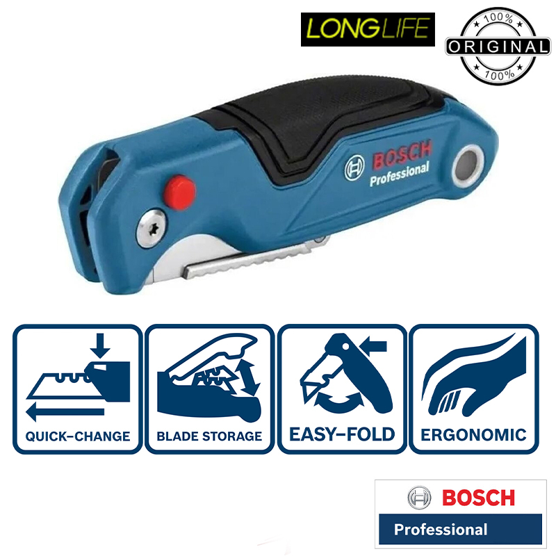 کاتر چاقویی بوش مدل safety Utility Knife کد 1600A016BL