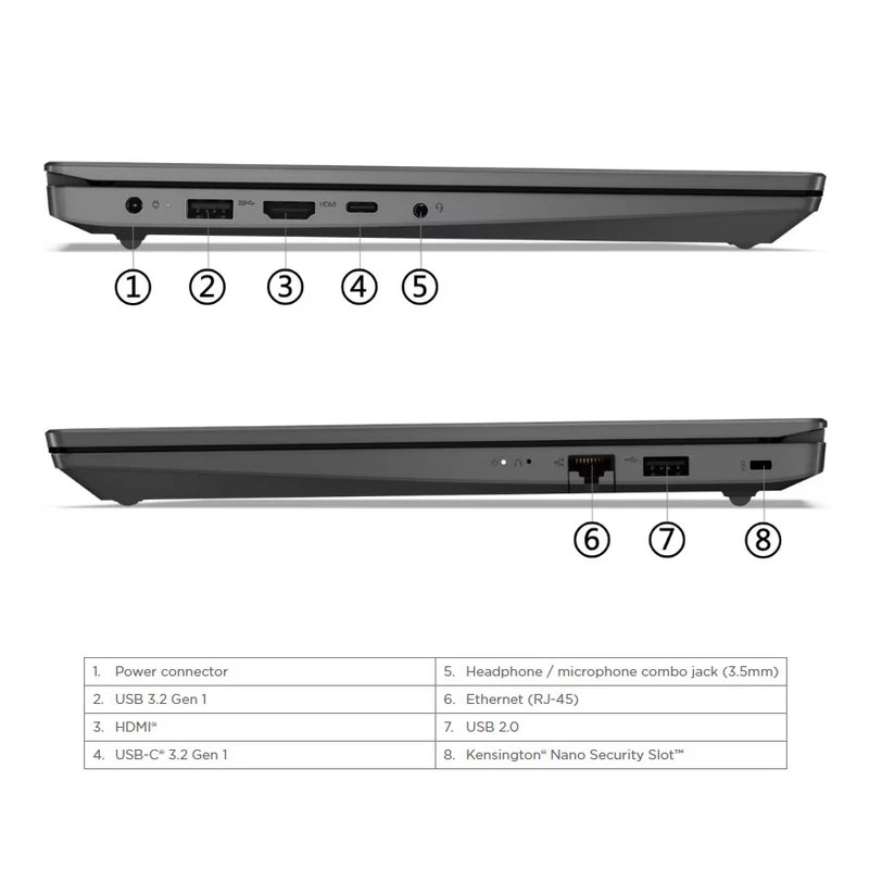 لپ تاپ 15.6 اینچی لنوو مدل V15 G4 IRU-i7 1355U-8GB DDR4 3200MHz-512GB SSD-IPS
