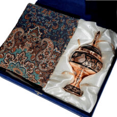 ست هدیه نگارستان نیلی مدل مس و ترمه کد almas24