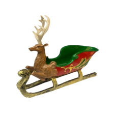 مجسمه سورتمه و گوزن مدل اجیل خوری طرح کریسمس