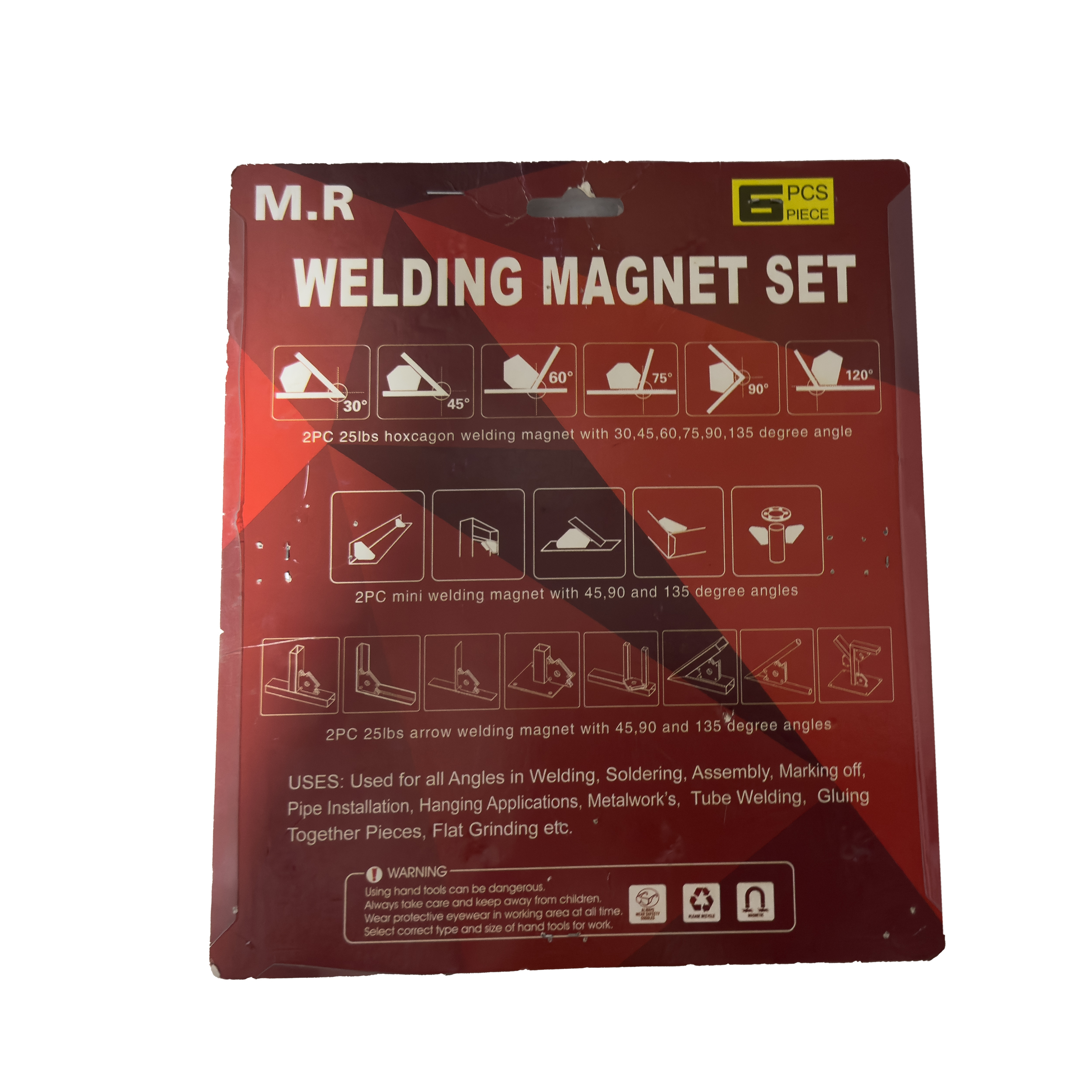 گونیا جوشکاری مدل SMT-M.R-6pcs مجموعه 6 عددی