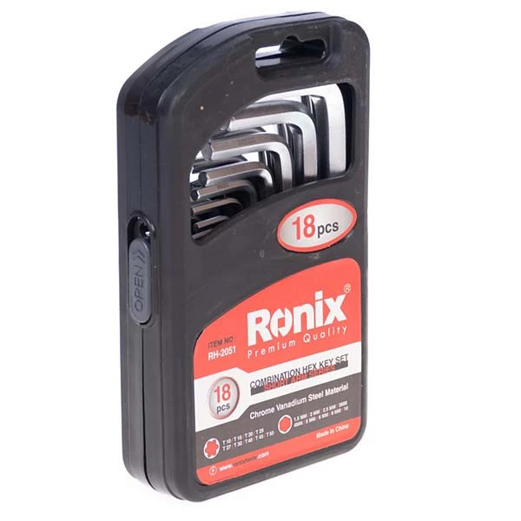 مجموعه 18 عددی آچار آلن و ستاره ای رونیکس مدل RH-2051