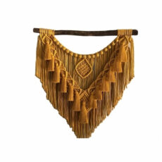 دیوارکوب بافتنی مدل مکرومه طرح مثلثی