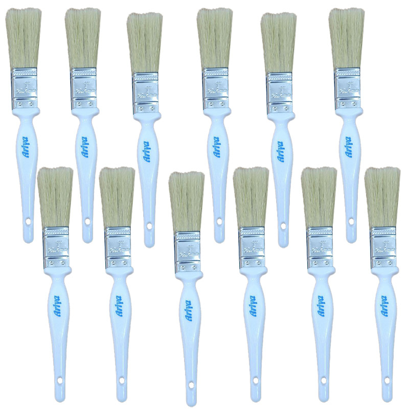 قلم مو نقاشی آریا کد 001 سایز 1 اینچ مجموعه 12 عددی