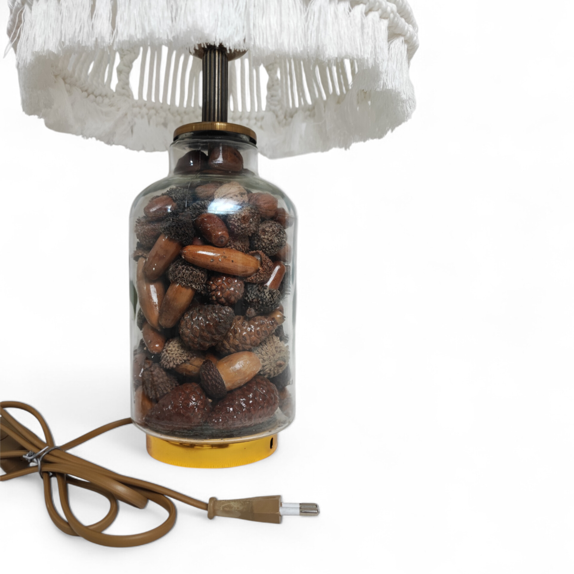 آباژور شیشه ای طرح بلوط مدل 01