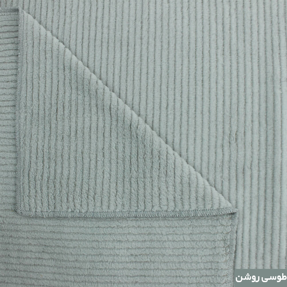 شال مبل شاران هوم مدل مخملی طرح راه راه سایز 450×170 سانتی متر