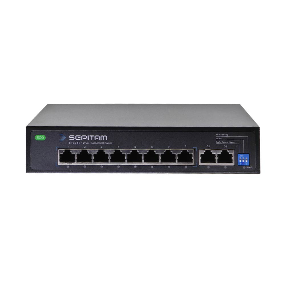 سوئیچ شبکه 8 پورت سپیتام مدل PS208E-DE-ECO