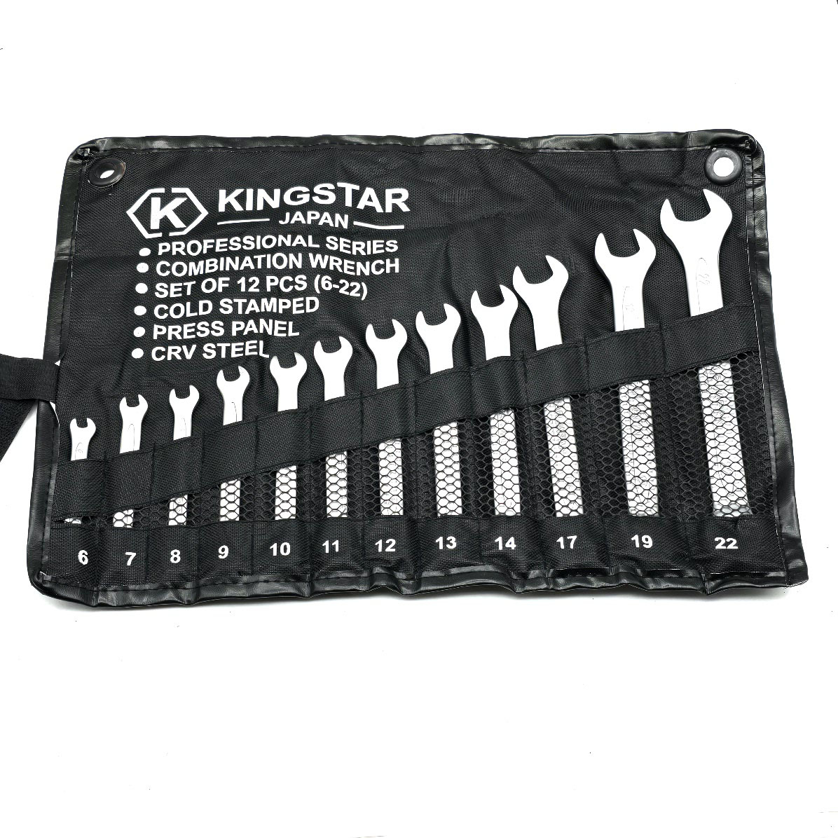 آچار یکسر تخت و یکسر رینگی کینگ استار مدل 6-22MM مجموعه 12 عددی