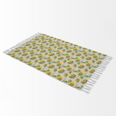 شال مبل بارمان دکور طرح آفتابگردان کد 31 سایز 98×180 سانتی متر