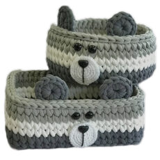 سبد قلاب بافی تریکو کد ۶۷ مجموعه ۲ عددی