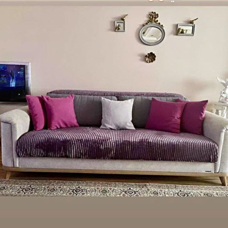 شال مبل مدل پلیسه سایز 200x220 سانتی متر