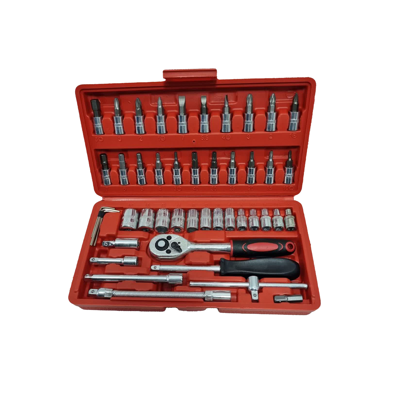 مجموعه 46 عددی آچار بکس پرو باس مدل 1/4