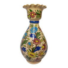 گلدان سفالی طرح گل و مرغ کد 023