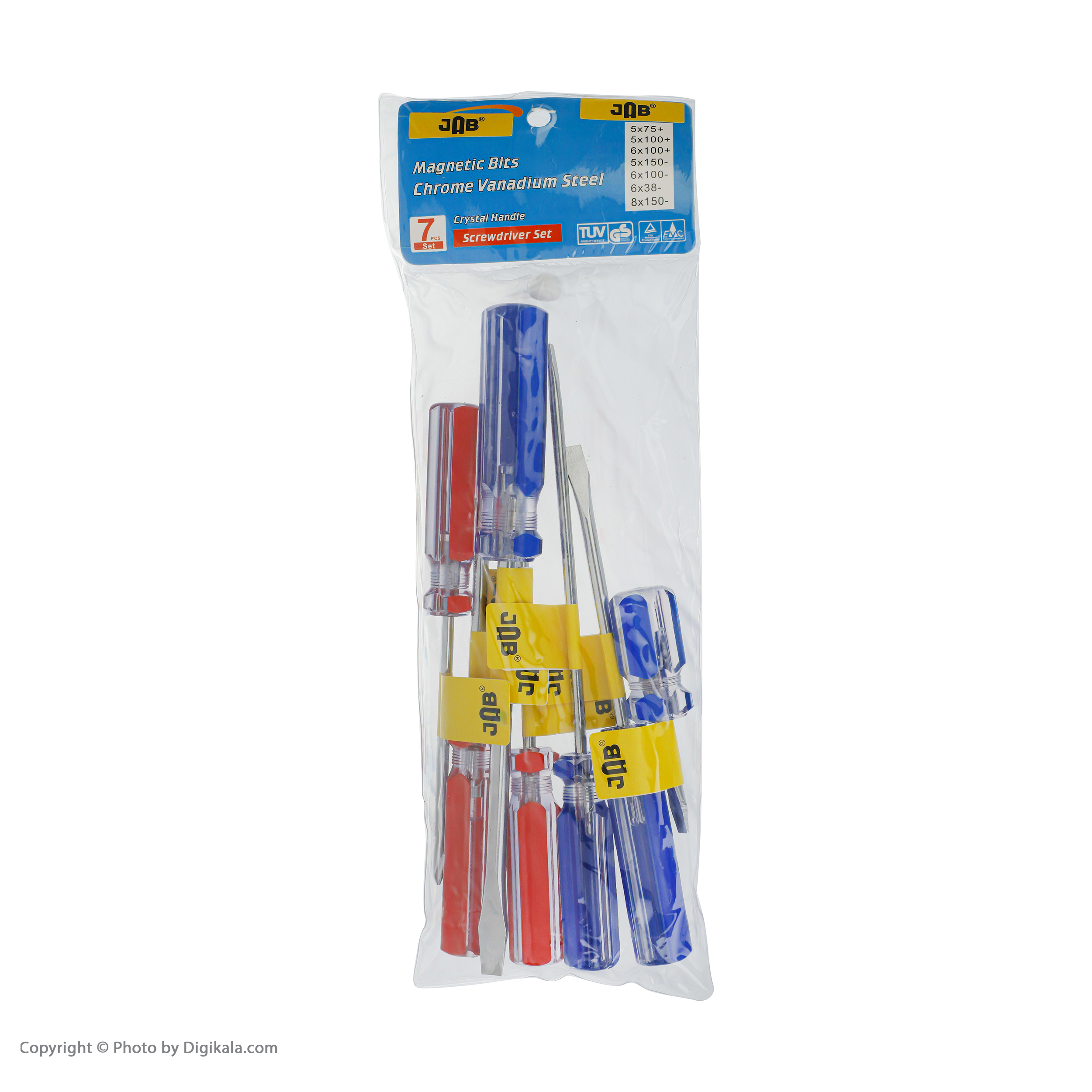 پیچ گوشتی جاب مدل JB-70077 RB مجموعه 7 عددی