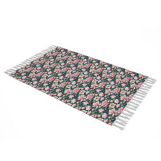 شال مبل بارمان دکور طرح گل نیلوفر کد 52 سایز 98×180 سانتی متر